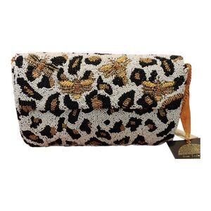 Rare!!  Viral TikTok TJMAXX Made in India Beaded Leopard Print with Bees